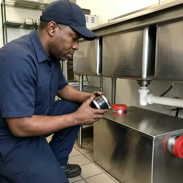 FMR Plumbing technician providing grease trap installation in Spring Valley, NV