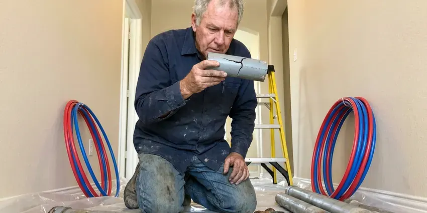 FMR Plumbing technician providing plumbing replacement in Las Vegas