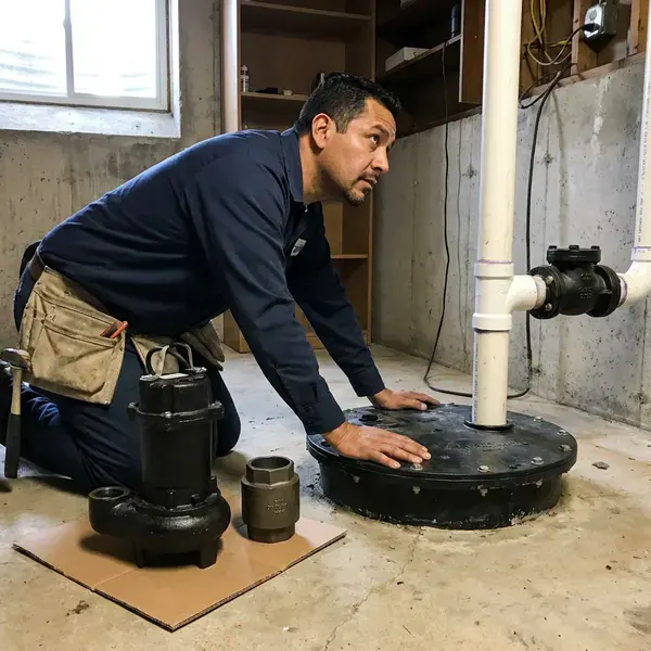 Local sewage ejector pump installation by FMR Plumbing, Elko, NV