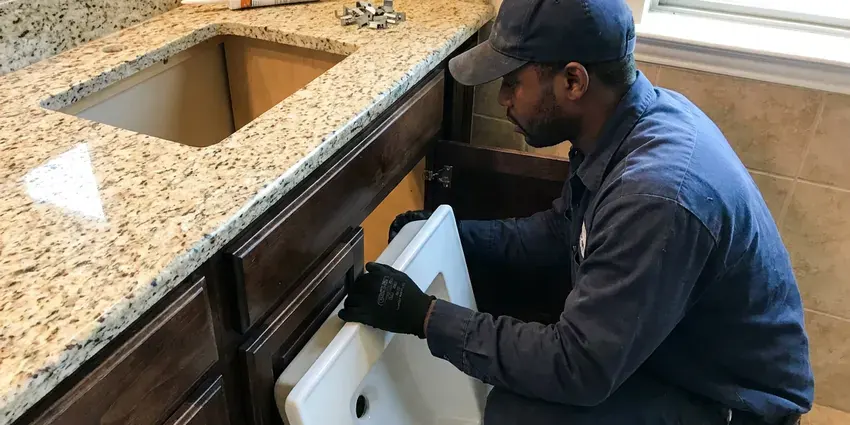 FMR Plumbing technician providing faucet installation in Las Vegas